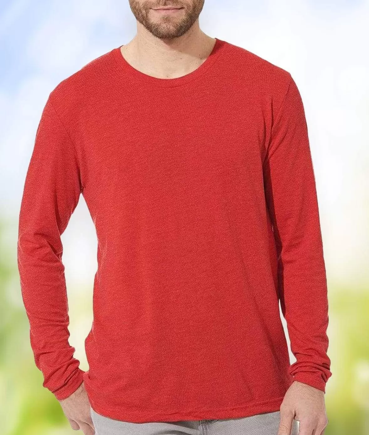 Men'S Ridiculously Soft Lightweight Long Sleeve Crew Shirt | Nayked Apparel Online