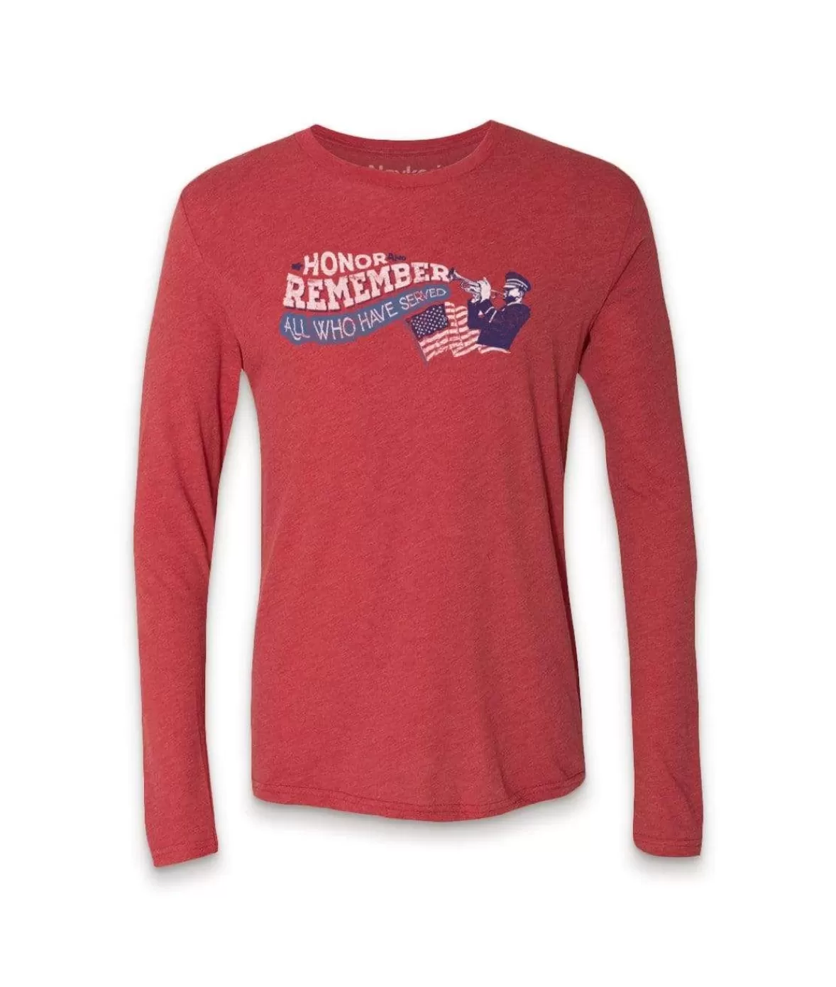 Men'S Ridiculously Soft Lightweight Long Sleeve Graphic Crew Shirt | Honor And Remember | Nayked Apparel Shop