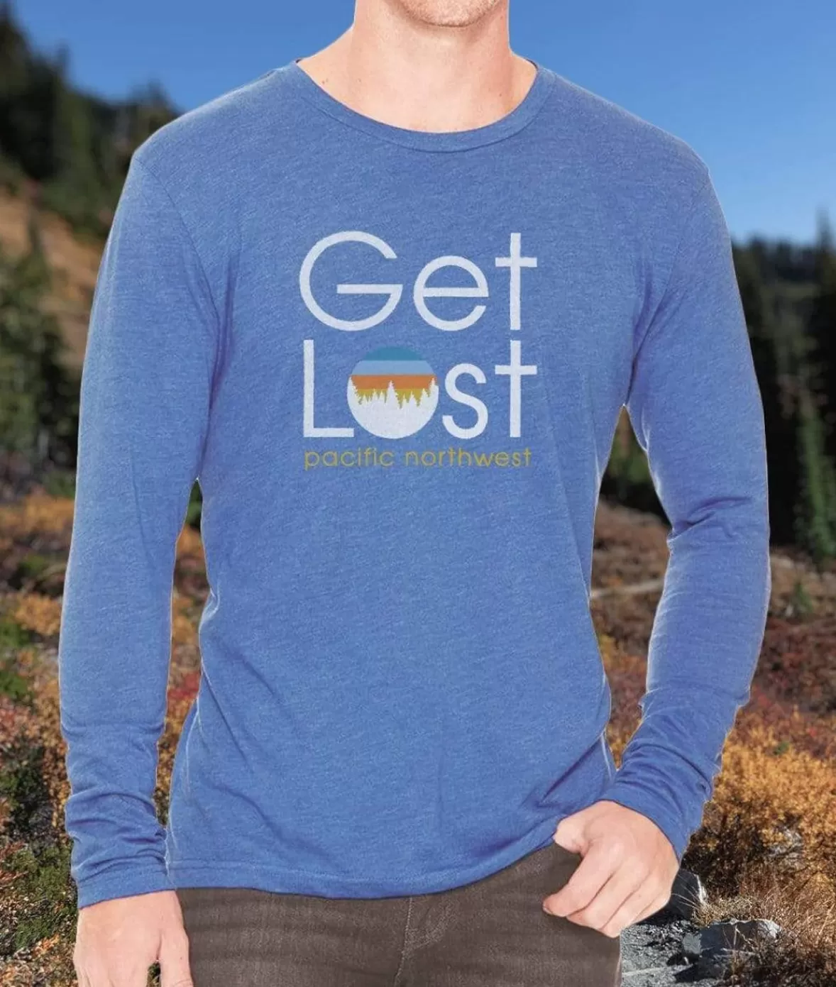 Men'S Ridiculously Soft Lightweight Long Sleeve Graphic Tee | Get Lost | Nayked Apparel Fashion