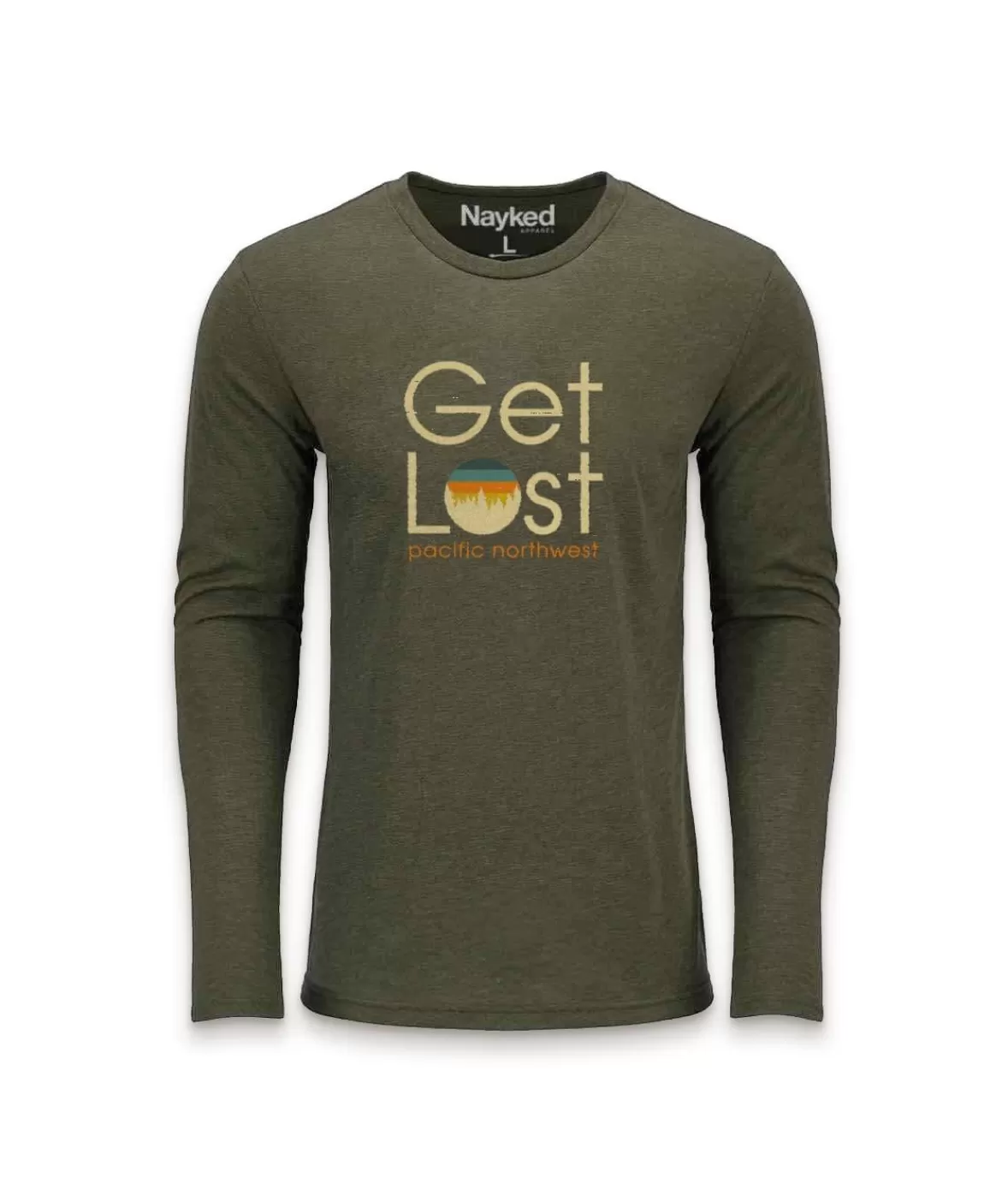 Men'S Ridiculously Soft Lightweight Long Sleeve Graphic Tee | Get Lost | Nayked Apparel Discount