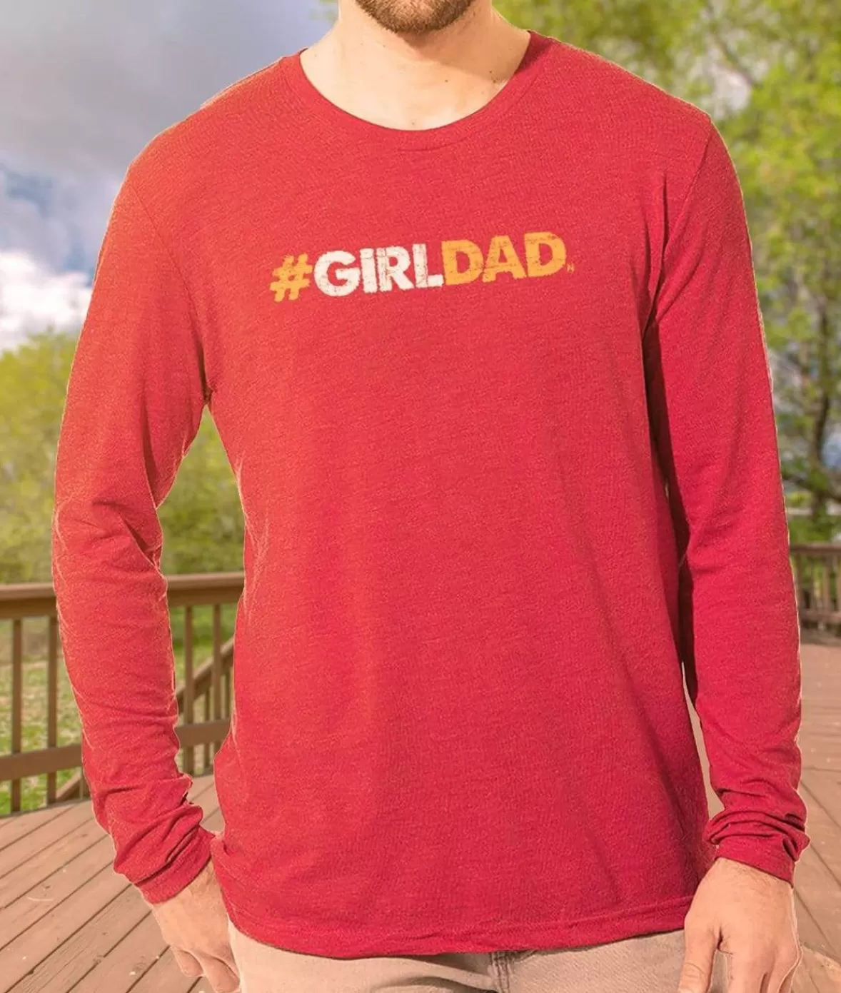 Men'S Ridiculously Soft Lightweight Long Sleeve Graphic Tee | #Girldad | Nayked Apparel Shop