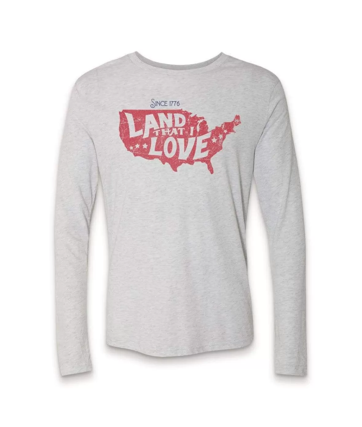 Men'S Ridiculously Soft Lightweight Long Sleeve Graphic Tee | Land That I Love | Nayked Apparel Fashion