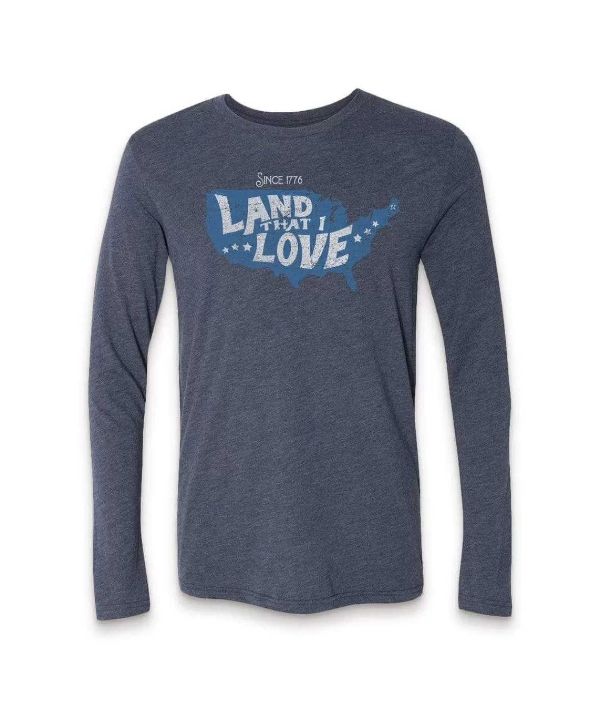 Men'S Ridiculously Soft Lightweight Long Sleeve Graphic Tee | Land That I Love | Nayked Apparel Clearance
