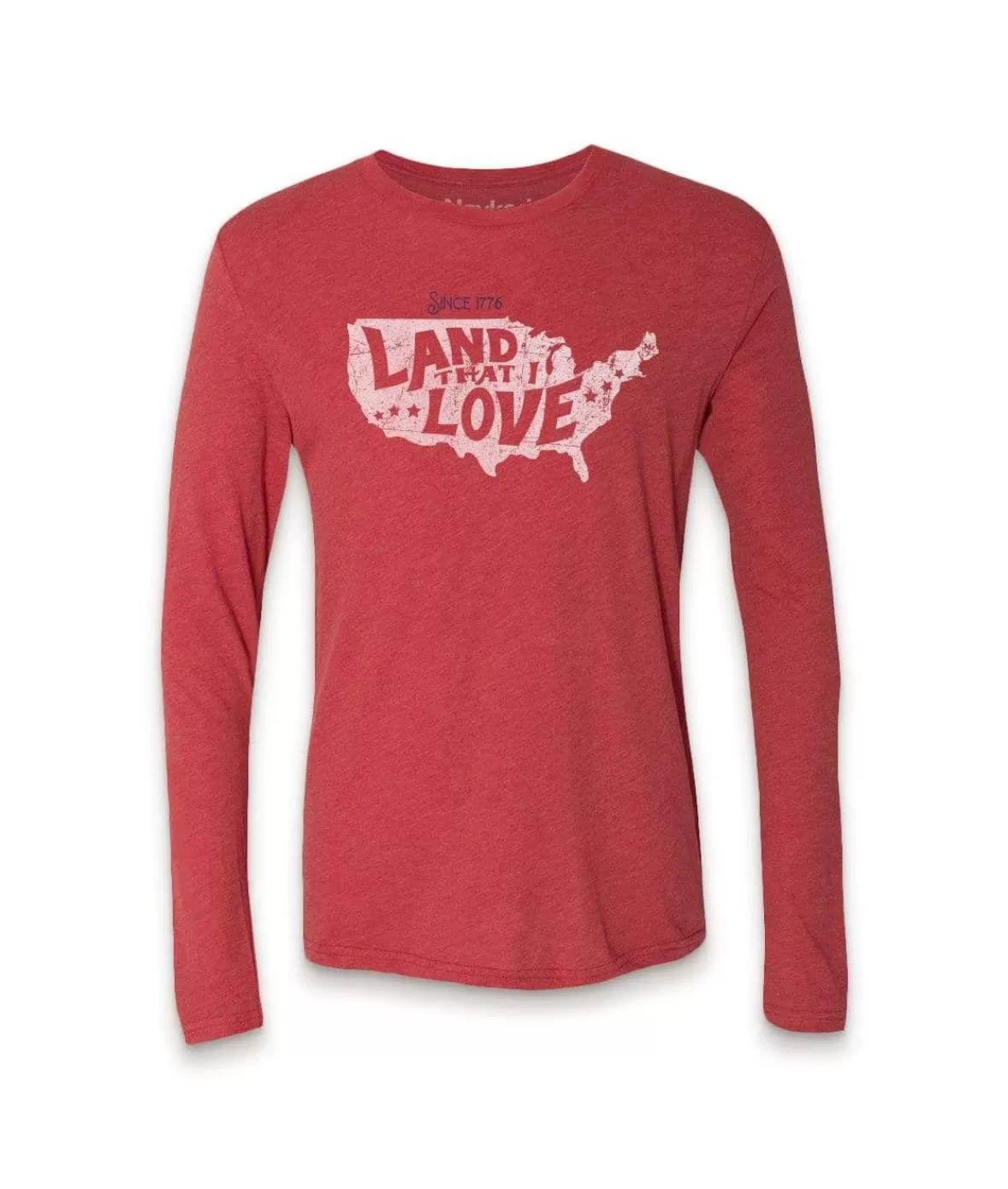 Men'S Ridiculously Soft Lightweight Long Sleeve Graphic Tee | Land That I Love | Nayked Apparel Fashion