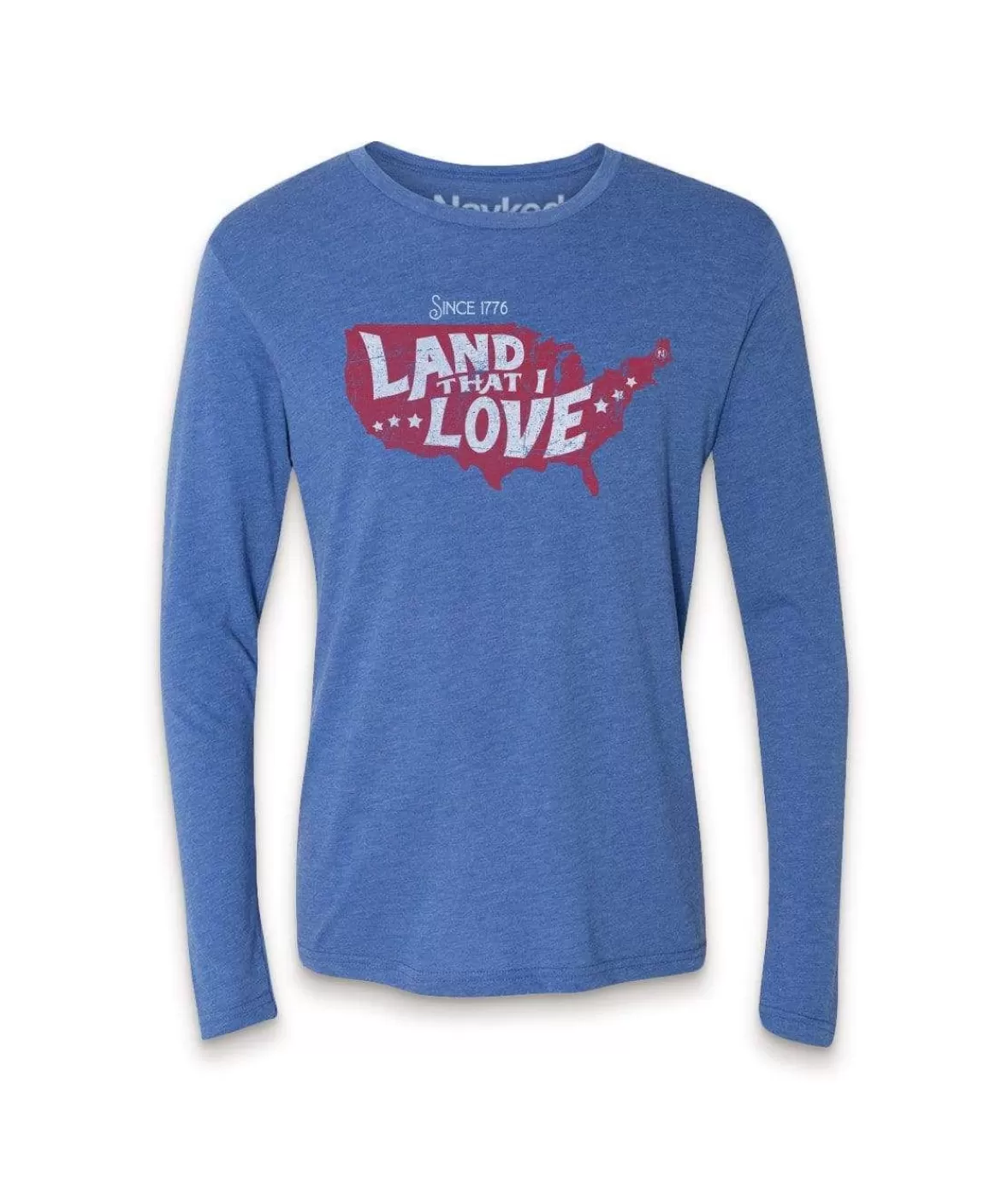 Men'S Ridiculously Soft Lightweight Long Sleeve Graphic Tee | Land That I Love | Nayked Apparel Fashion