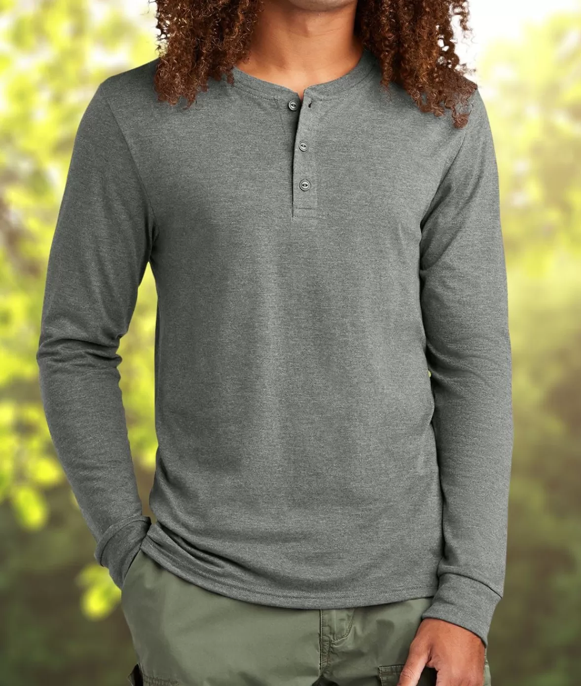 Men'S Ridiculously Soft Long Sleeve Henley | Nayked Apparel Shop