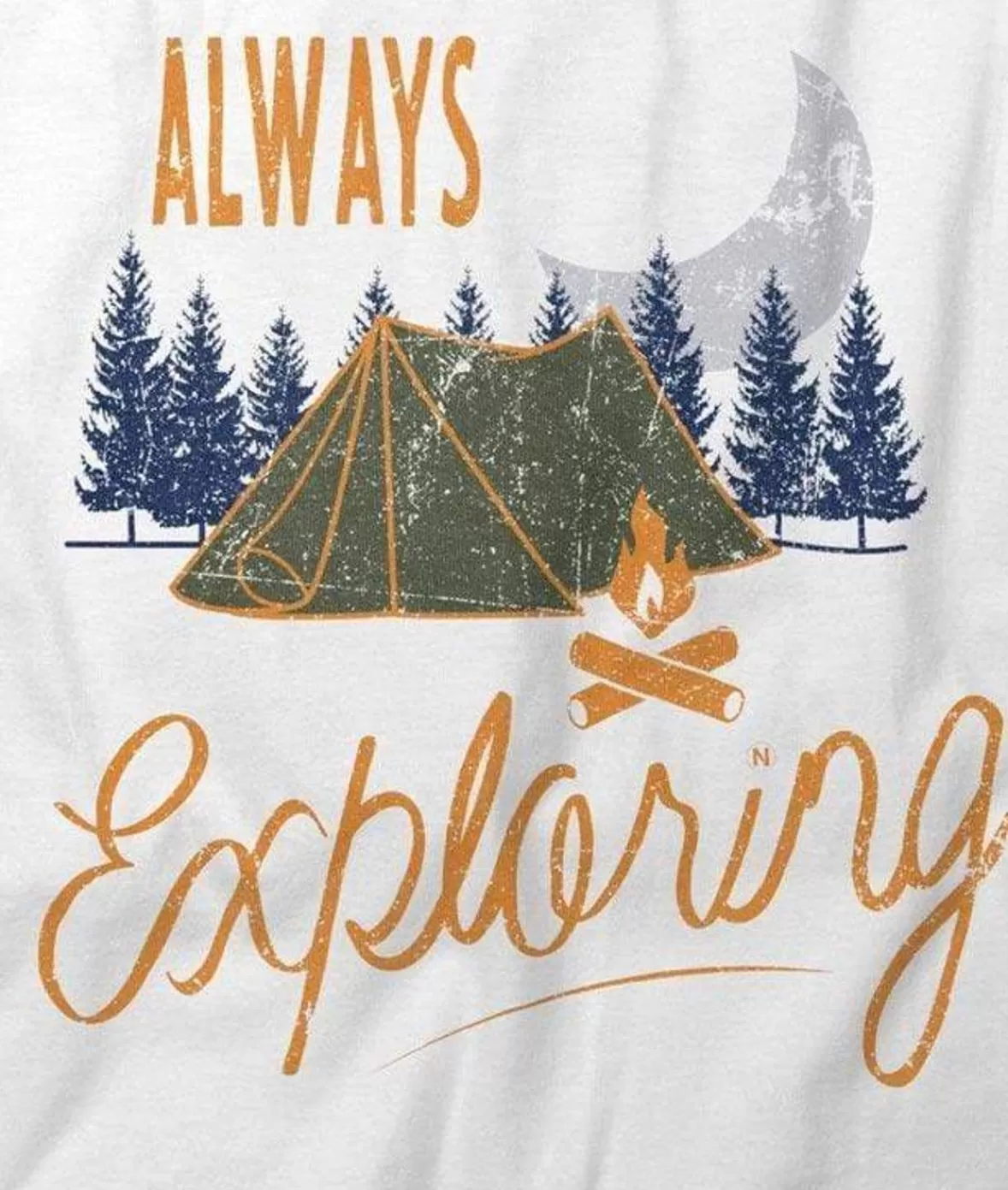 Men'S Ridiculously Soft Midweight Graphic Tee | Always Exploring | Nayked Apparel New