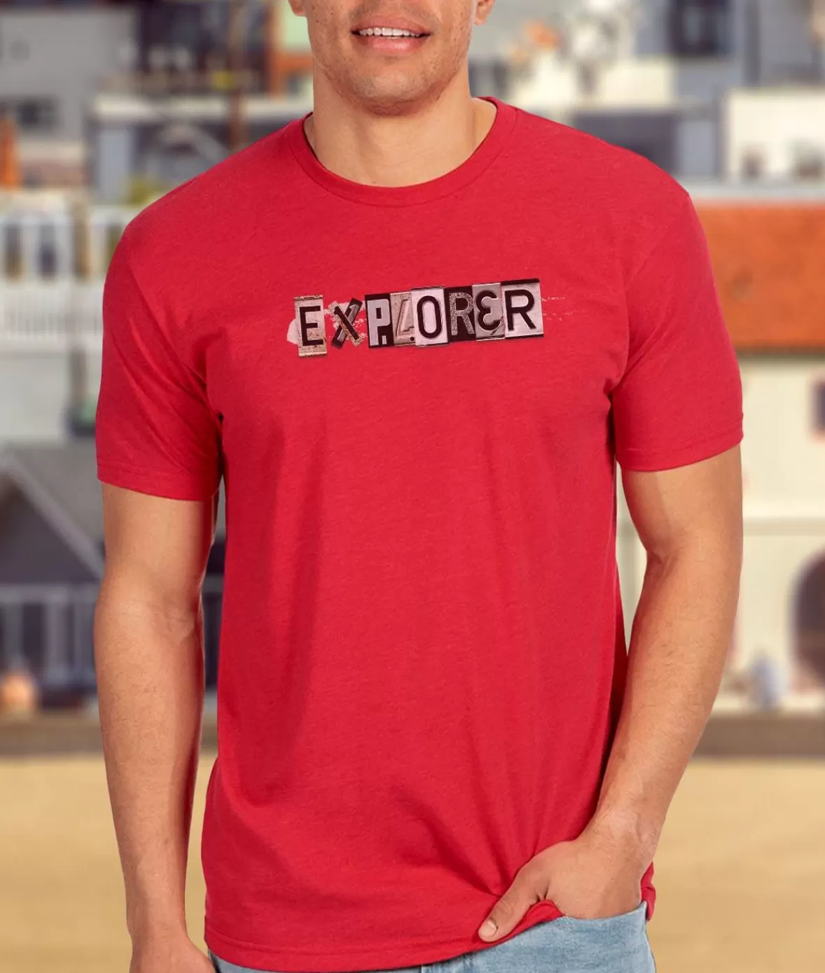 Men'S Ridiculously Soft Midweight Graphic Tee | Explorer | Nayked Apparel Cheap