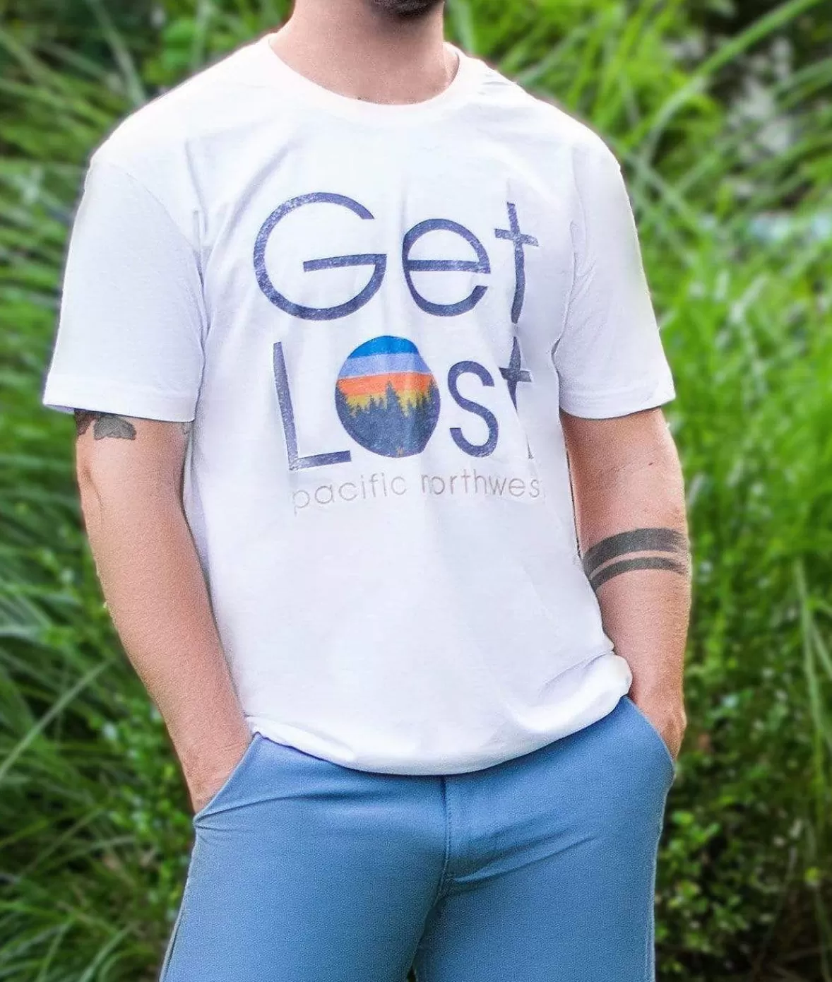 Men'S Ridiculously Soft Midweight Graphic Tee | Get Lost | Nayked Apparel Cheap