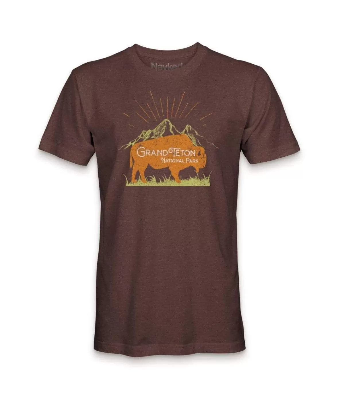 Men'S Ridiculously Soft Midweight Graphic Tee | Grand Teton National Park | Nayked Apparel Best