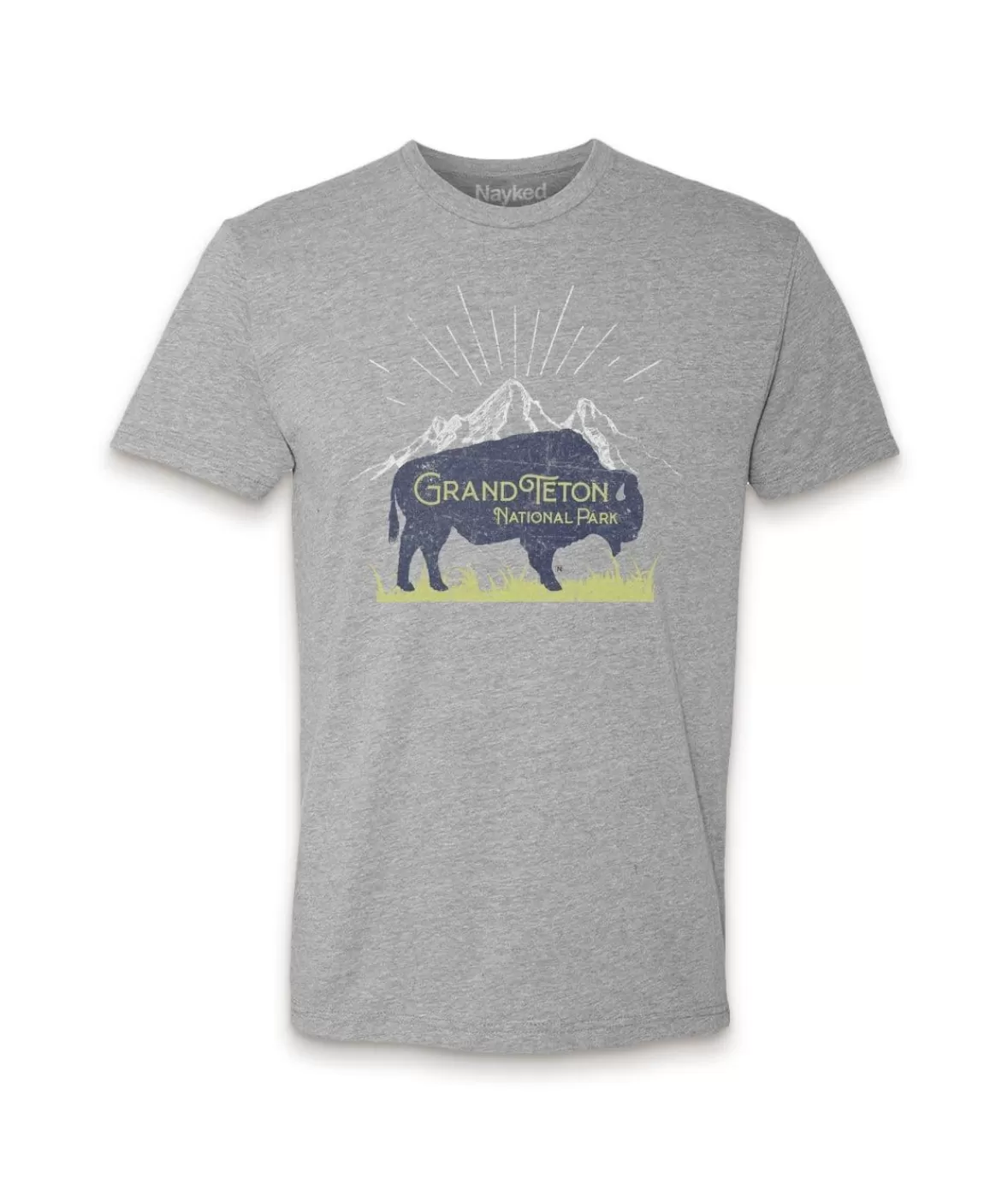 Men'S Ridiculously Soft Midweight Graphic Tee | Grand Teton National Park | Nayked Apparel Best