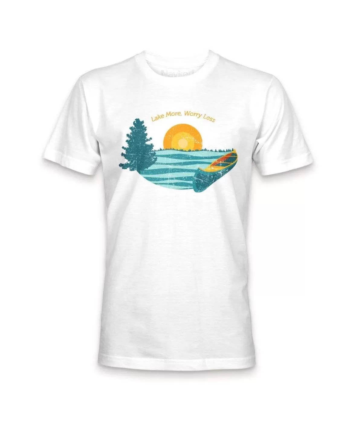 Men'S Ridiculously Soft Midweight Graphic Tee | Lake More Worry Less | Nayked Apparel Best