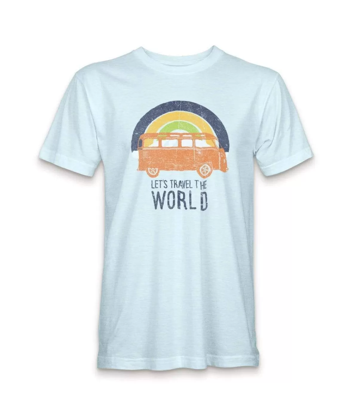 Men'S Ridiculously Soft Midweight Graphic Tee | Let'S Travel The World | Nayked Apparel Fashion