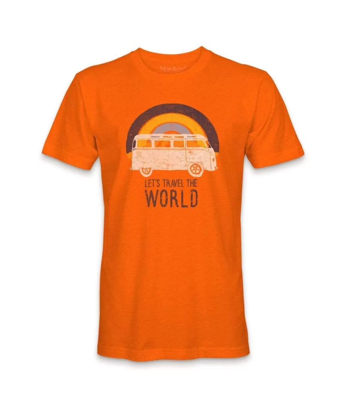 Men'S Ridiculously Soft Midweight Graphic Tee | Let'S Travel The World | Nayked Apparel Cheap