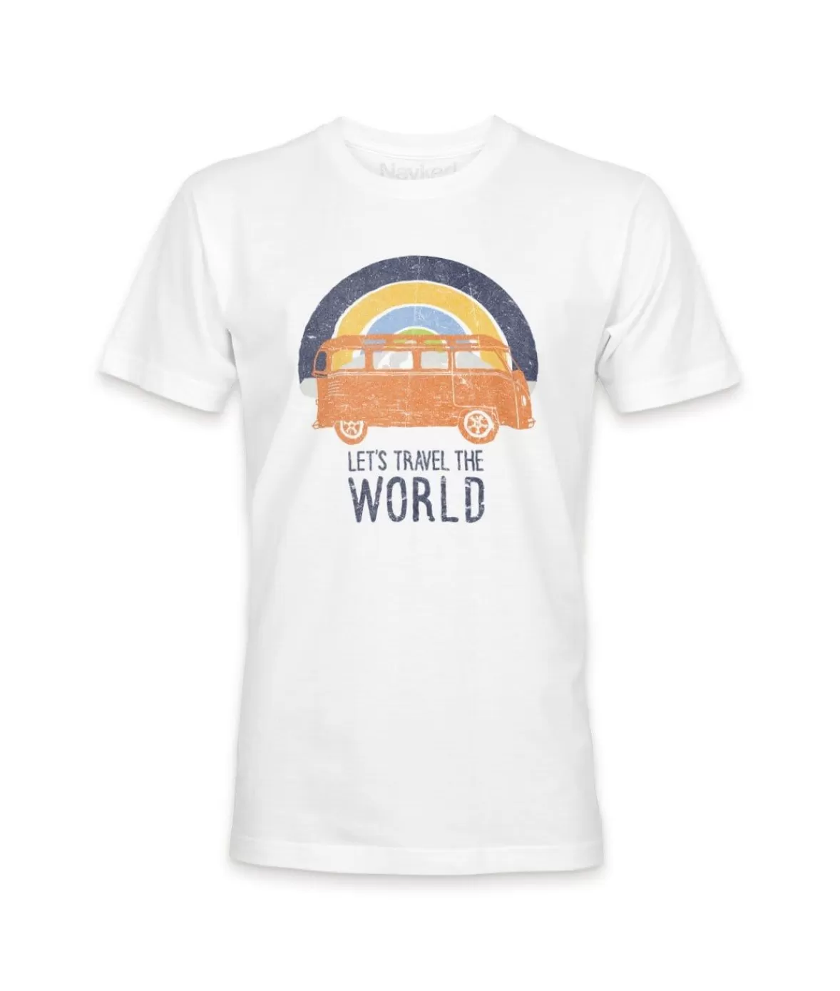 Men'S Ridiculously Soft Midweight Graphic Tee | Let'S Travel The World | Nayked Apparel Cheap