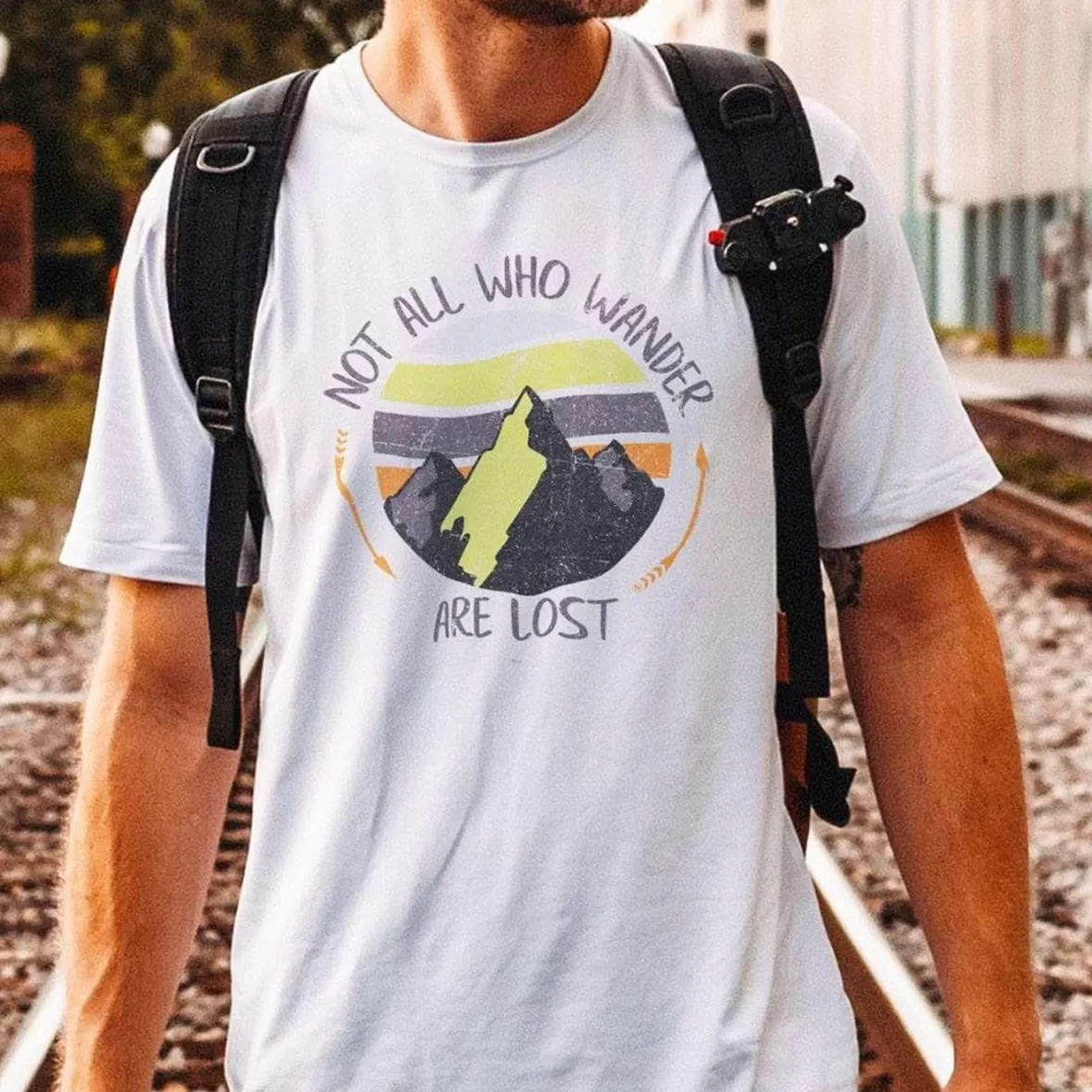 Men'S Ridiculously Soft Midweight Graphic Tee | Not All Who Wander Are Lost | Nayked Apparel Best Sale