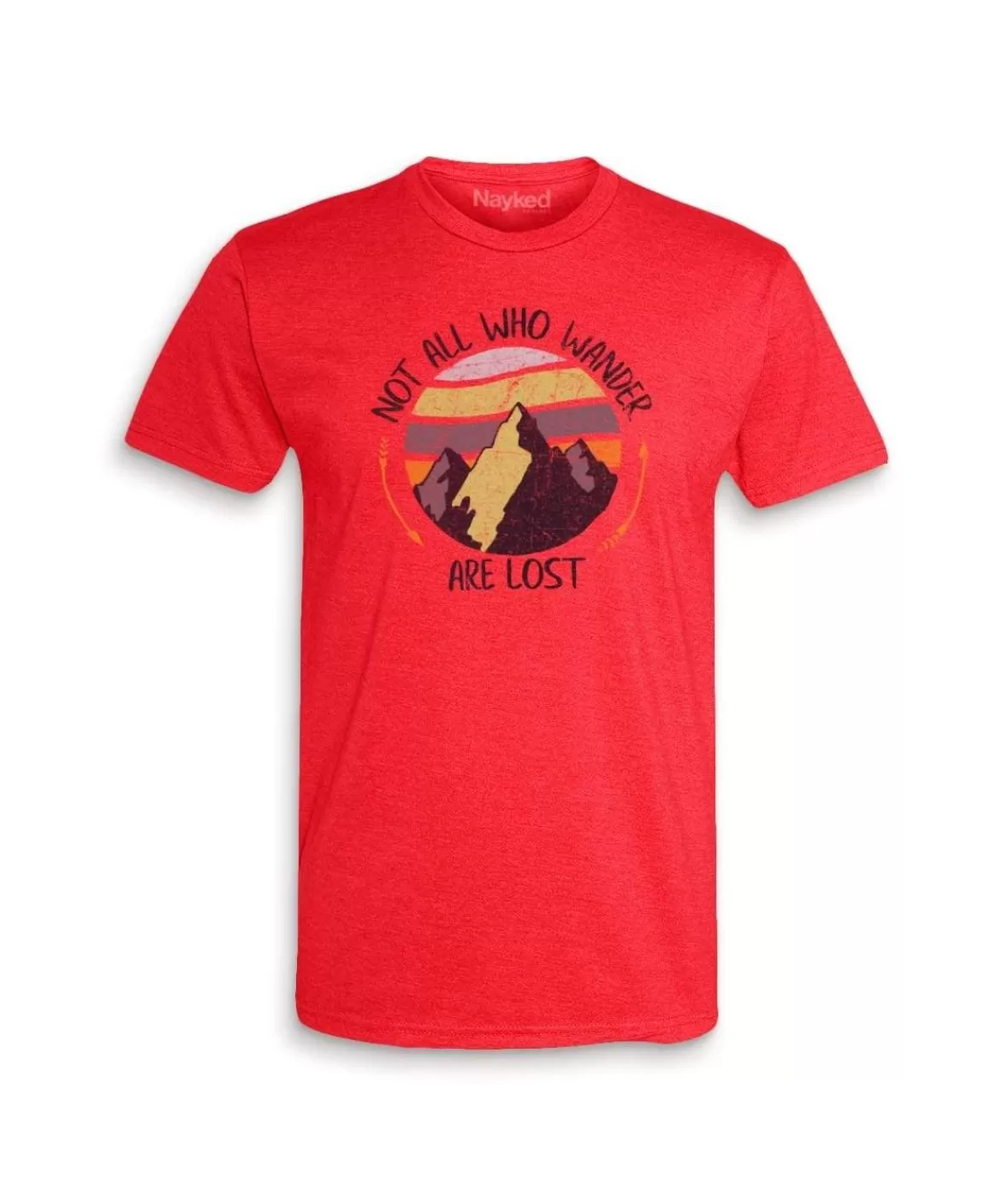 Men'S Ridiculously Soft Midweight Graphic Tee | Not All Who Wander Are Lost | Nayked Apparel Online