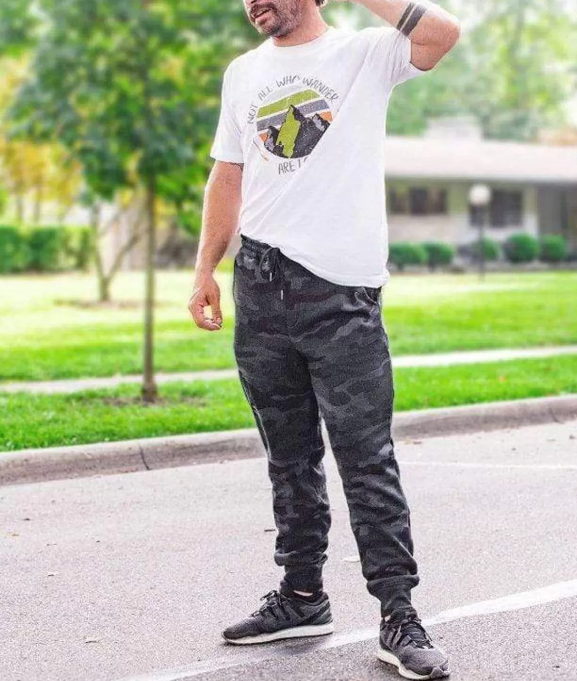 Men'S Ridiculously Soft Midweight Graphic Tee | Not All Who Wander Are Lost | Nayked Apparel Online