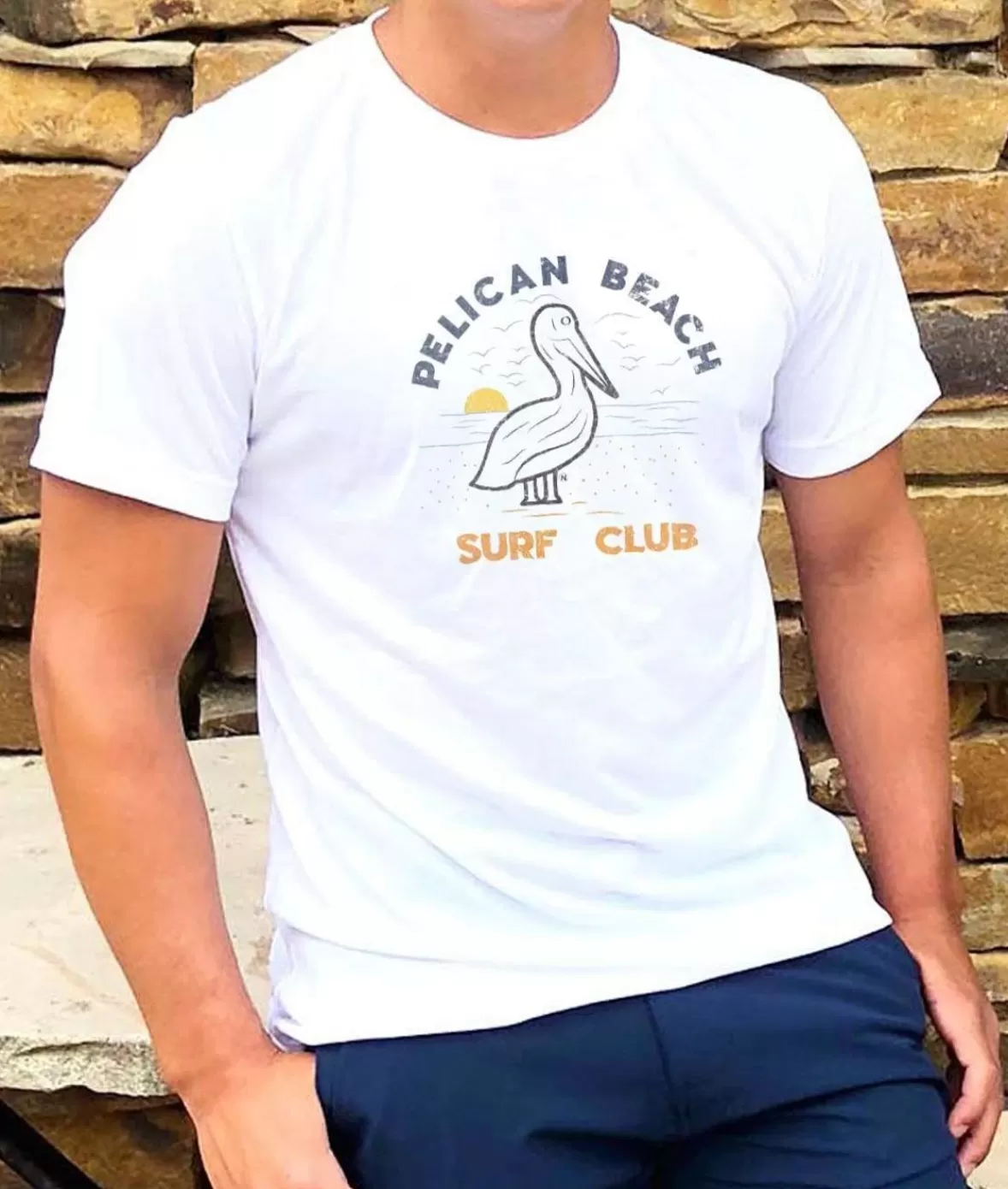 Men'S Ridiculously Soft Midweight Graphic Tee | Pelican Beach | Nayked Apparel Cheap