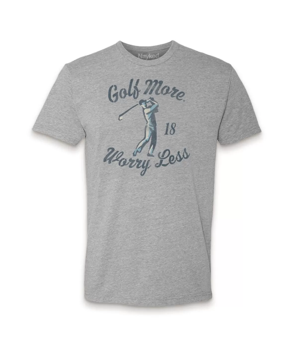 Men'S Ridiculously Soft Midweight Graphic T-Shirt | Golf More, Worry Less | Nayked Apparel Best