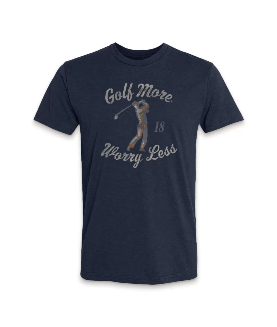 Men'S Ridiculously Soft Midweight Graphic T-Shirt | Golf More, Worry Less | Nayked Apparel Best