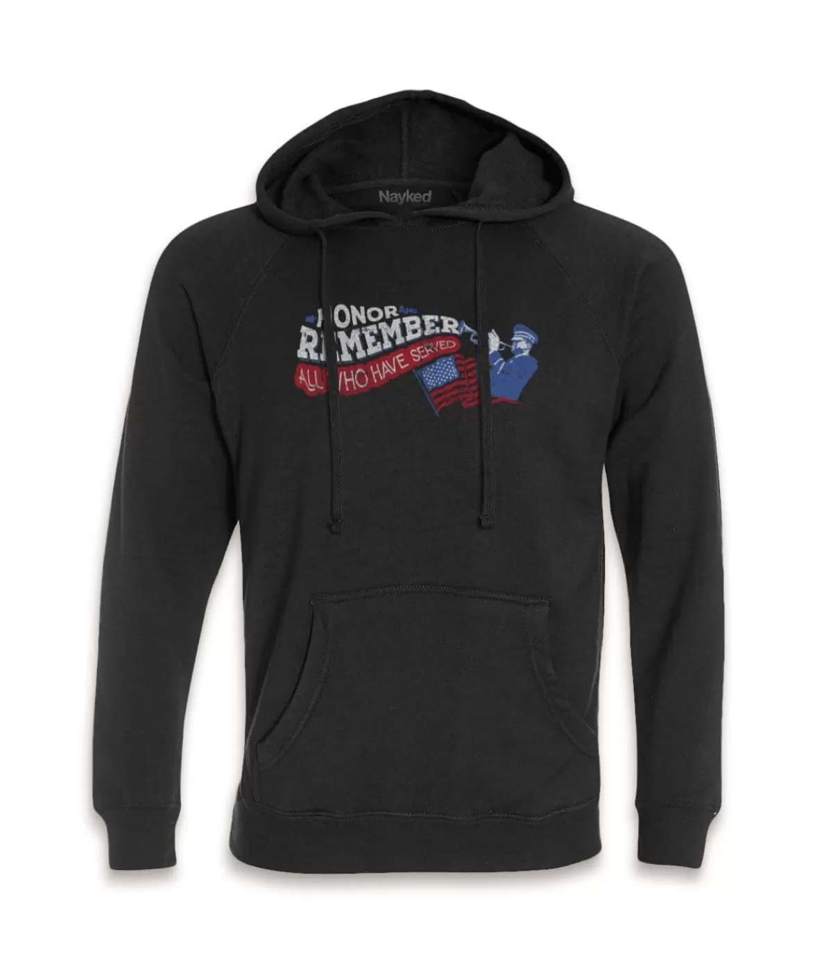 Men'S Ridiculously Soft Midweight Raglan Hooded Graphic Sweatshirt | Honor And Remember | Nayked Apparel Sale