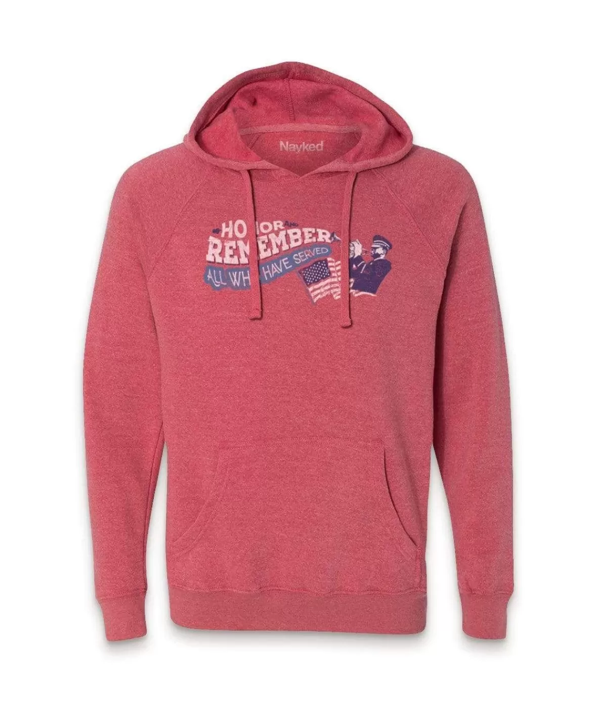 Men'S Ridiculously Soft Midweight Raglan Hooded Graphic Sweatshirt | Honor And Remember | Nayked Apparel Sale