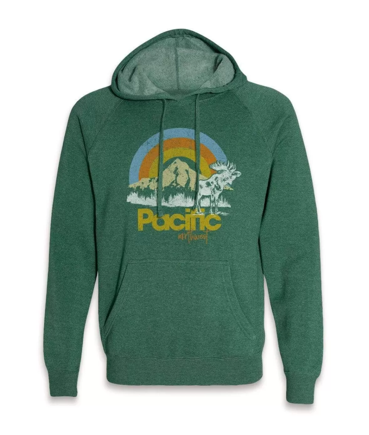 Men'S Ridiculously Soft Midweight Raglan Hooded Graphic Sweatshirt | Pacific Northwest | Nayked Apparel Hot