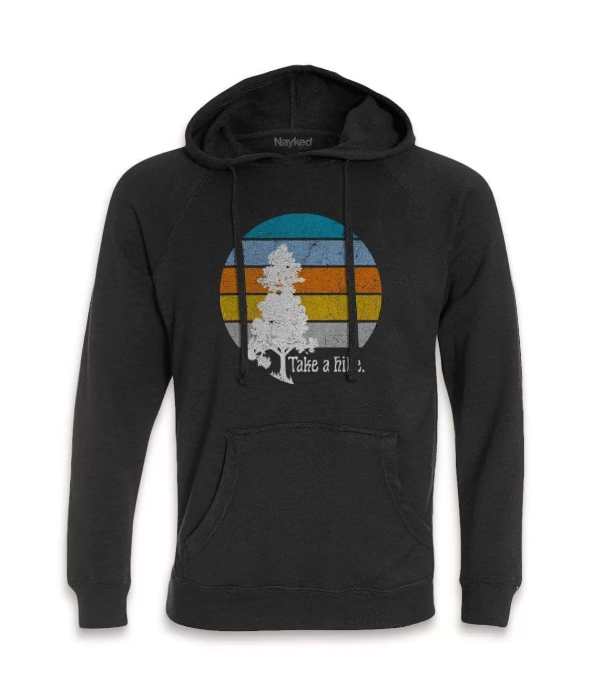 Men'S Ridiculously Soft Midweight Raglan Hooded Graphic Sweatshirt | Take A Hike | Nayked Apparel Flash Sale