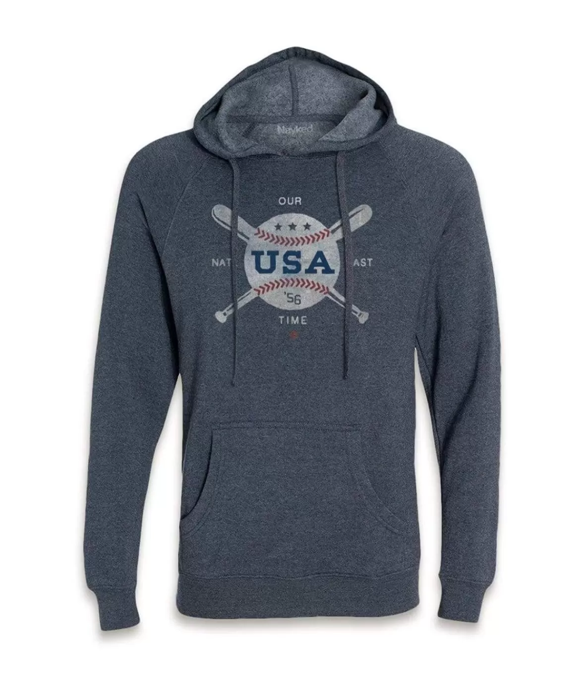 Men'S Ridiculously Soft Midweight Raglan Hooded Sweatshirt | Vintage Baseball Graphic | Nayked Apparel Best