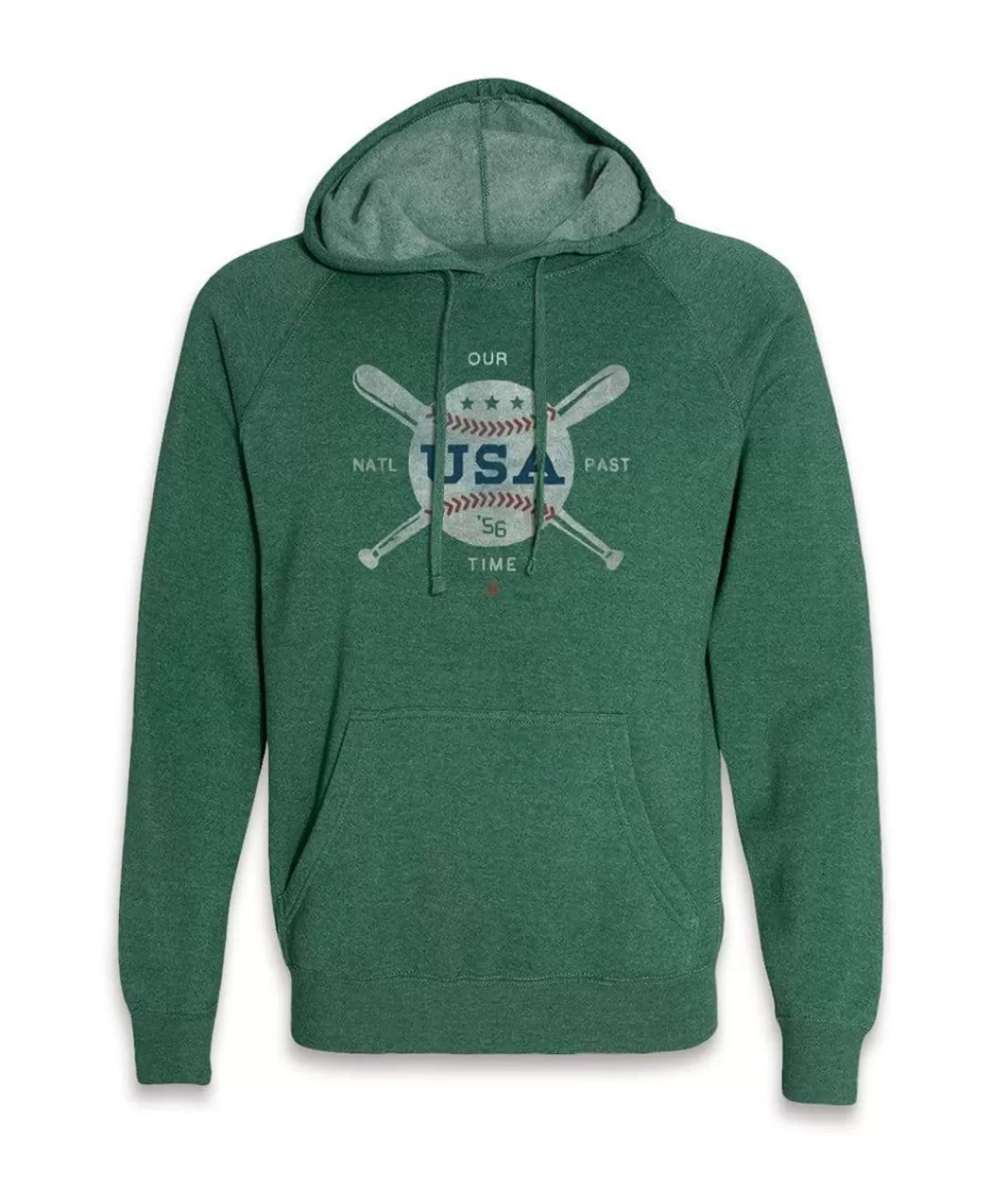Men'S Ridiculously Soft Midweight Raglan Hooded Sweatshirt | Vintage Baseball Graphic | Nayked Apparel Best