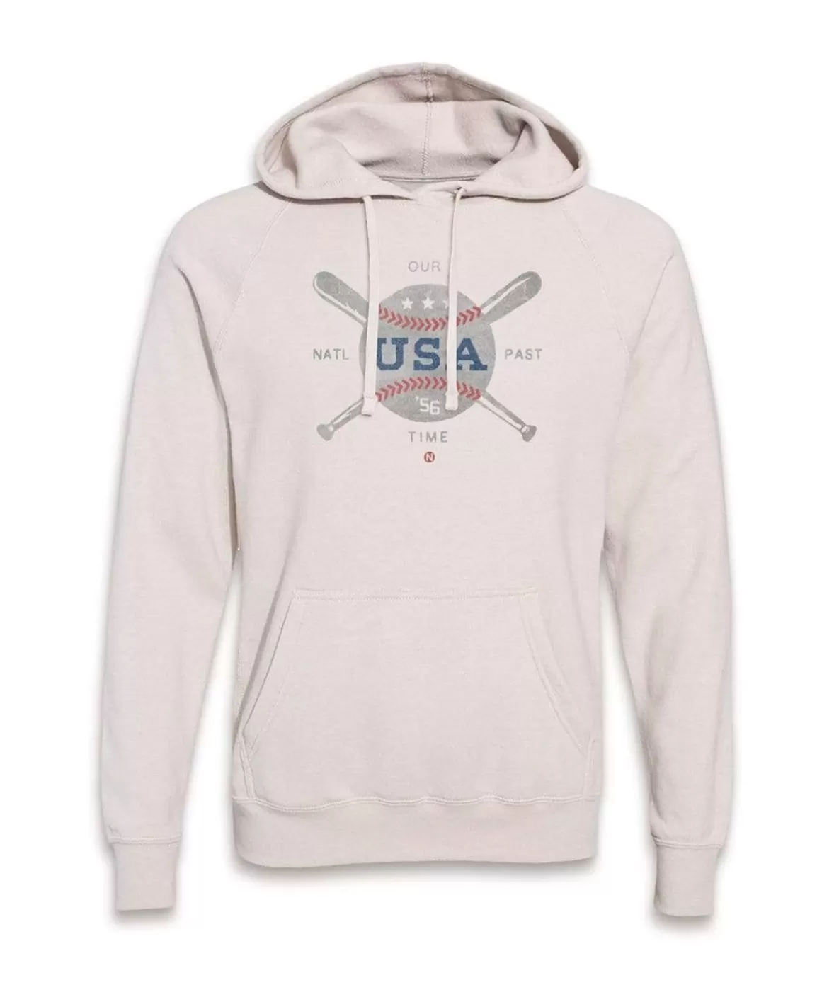 Men'S Ridiculously Soft Midweight Raglan Hooded Sweatshirt | Vintage Baseball Graphic | Nayked Apparel Best