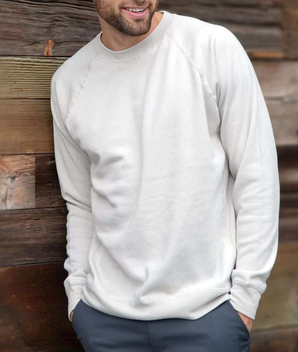 Men'S Ridiculously Soft Midweight Raglan Pullover | Nayked Apparel Hot