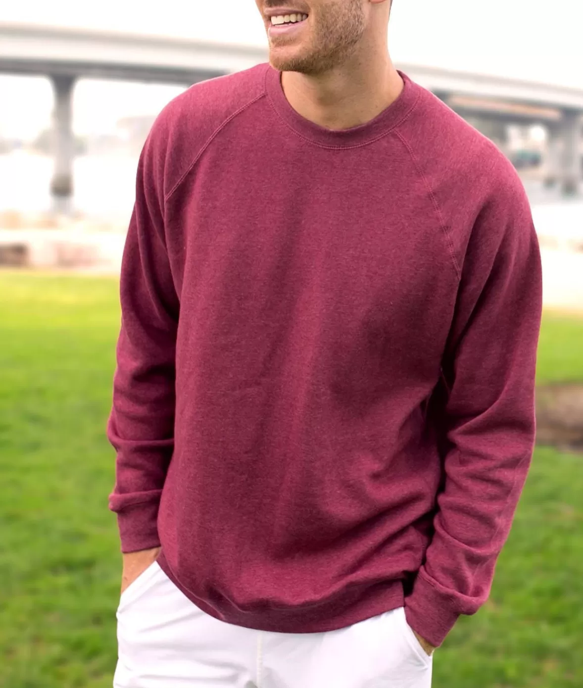 Men'S Ridiculously Soft Midweight Raglan Pullover | Nayked Apparel Hot