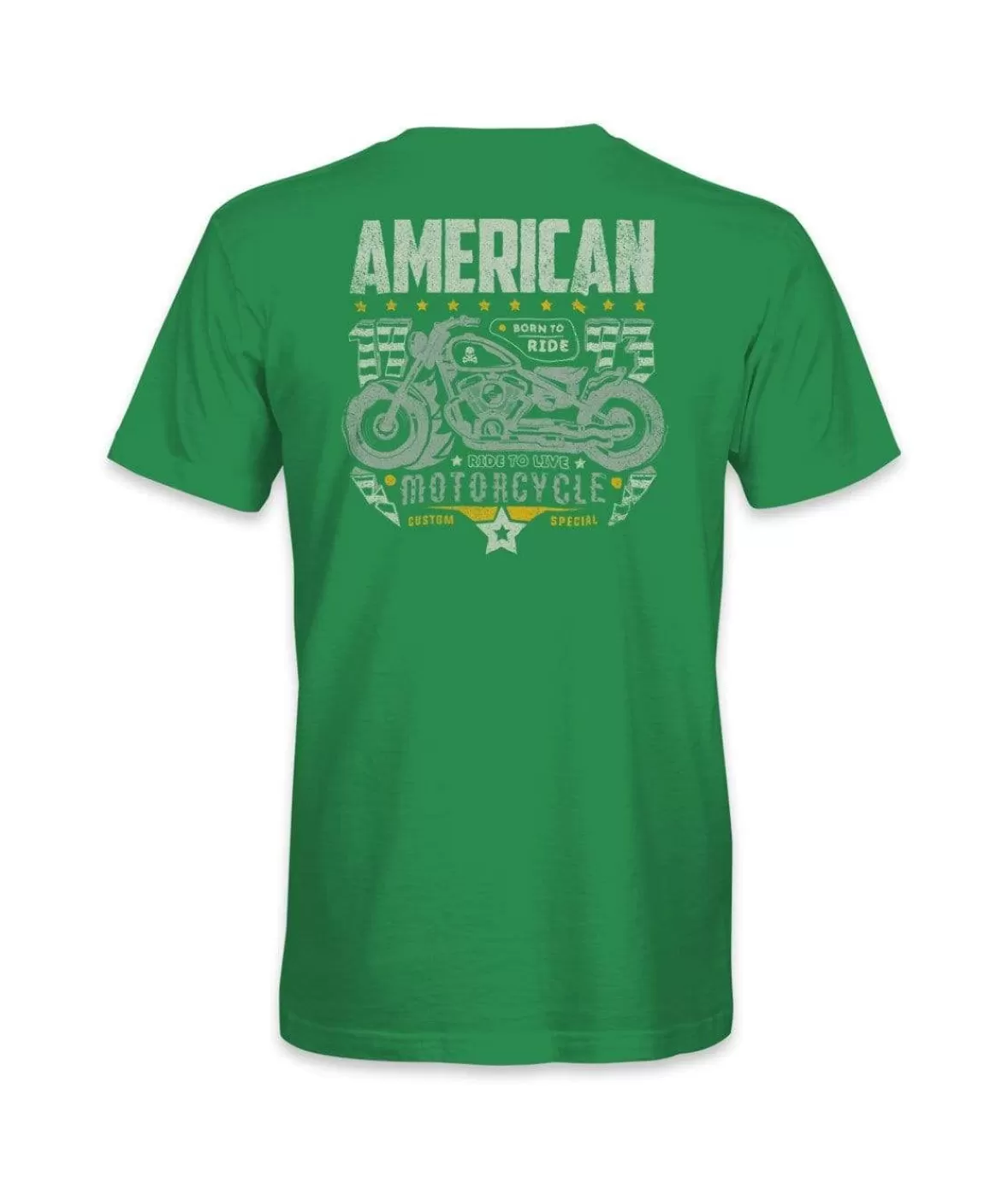 Men'S Ridiculously Soft Midweight Sueded Graphic Tee | American Motorcycles | Nayked Apparel Sale