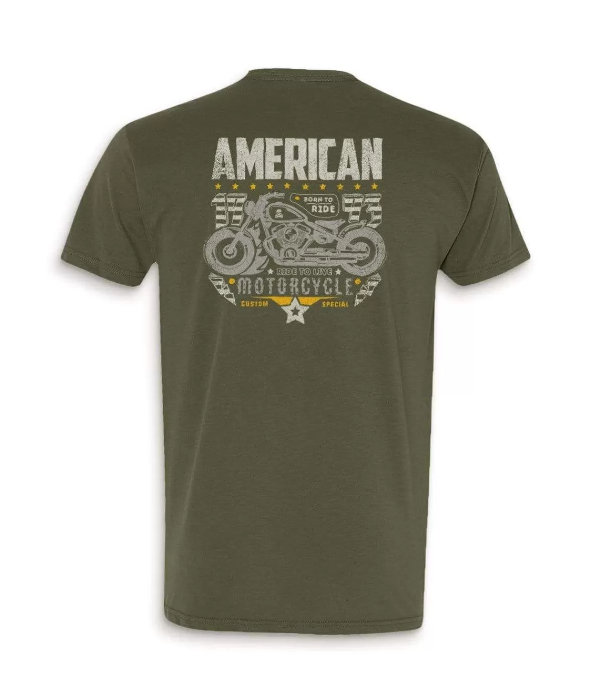 Men'S Ridiculously Soft Midweight Sueded Graphic Tee | American Motorcycles | Nayked Apparel Sale