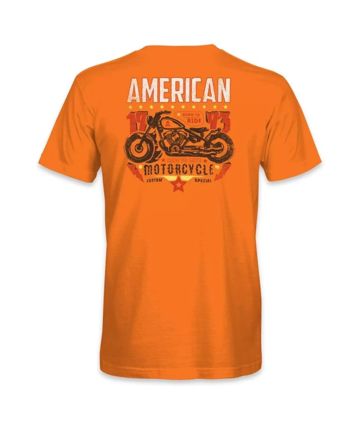 Men'S Ridiculously Soft Midweight Sueded Graphic Tee | American Motorcycles | Nayked Apparel Sale