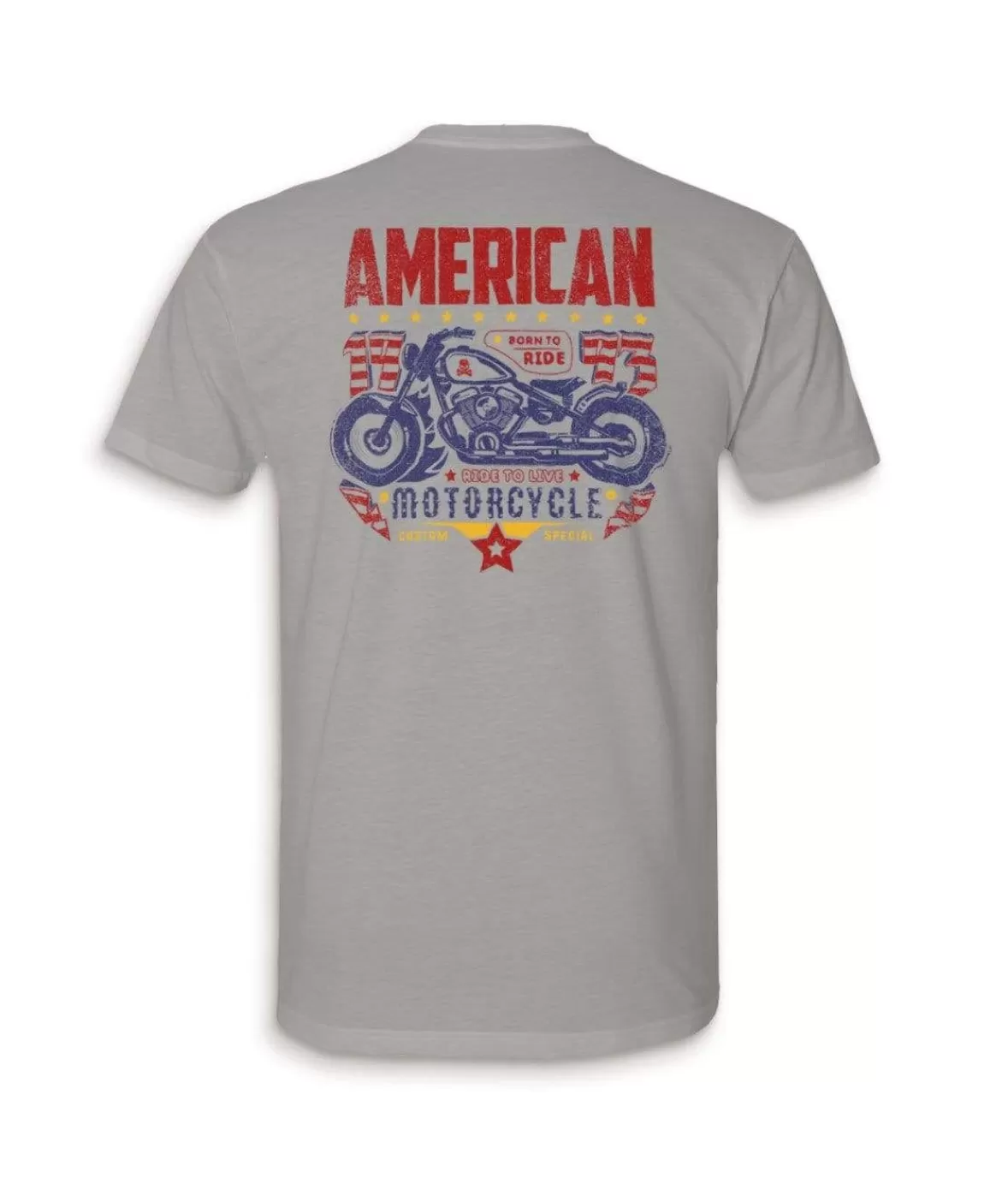 Men'S Ridiculously Soft Midweight Sueded Graphic Tee | American Motorcycles | Nayked Apparel Discount