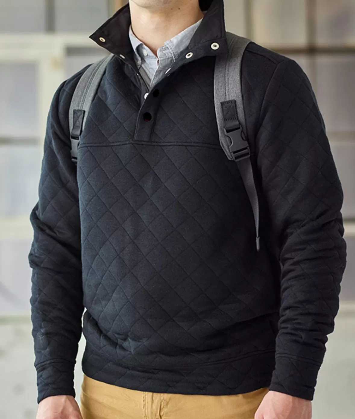 Men'S Ridiculously Soft Quilted Snap Pullover | Nayked Apparel Cheap