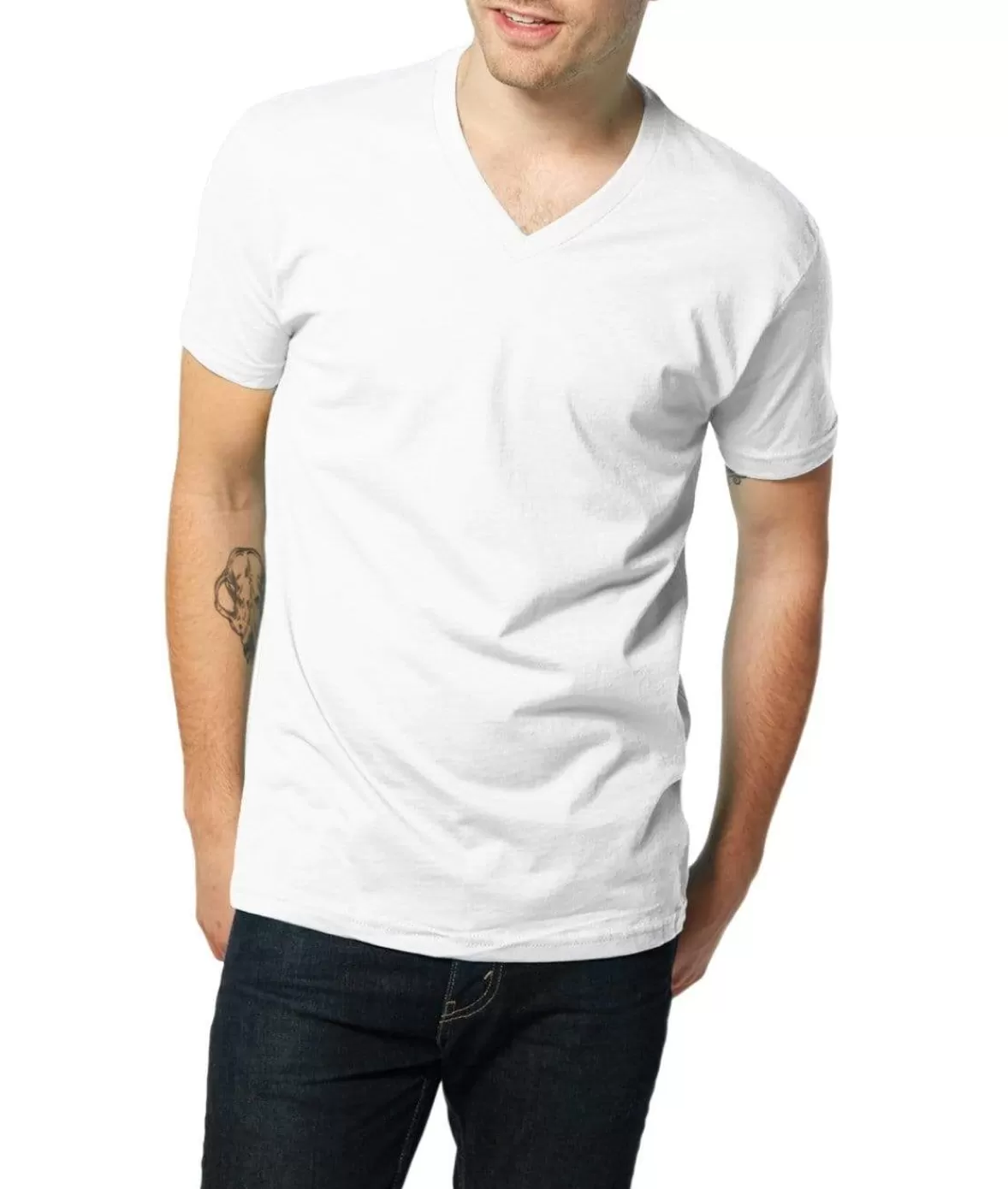 Men'S Ridiculously Soft Short Sleeve V-Neck 100% Cotton Shirt | Nayked Apparel Outlet