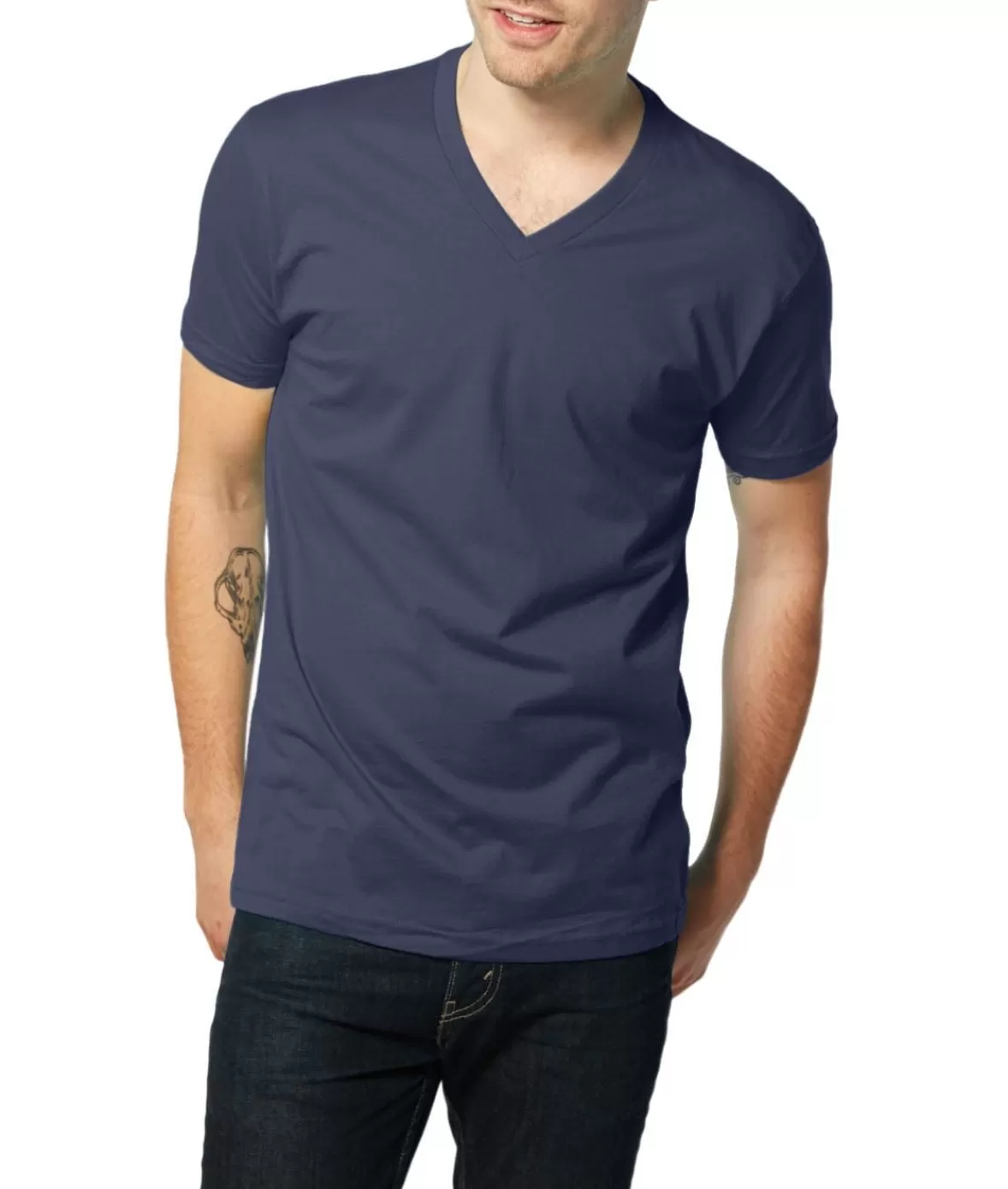 Men'S Ridiculously Soft Short Sleeve V-Neck 100% Cotton Shirt | Discontinued Colors | Nayked Apparel Discount