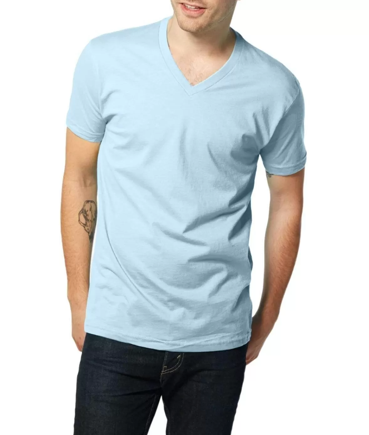 Men'S Ridiculously Soft Short Sleeve V-Neck 100% Cotton Shirt | Discontinued Colors | Nayked Apparel Sale