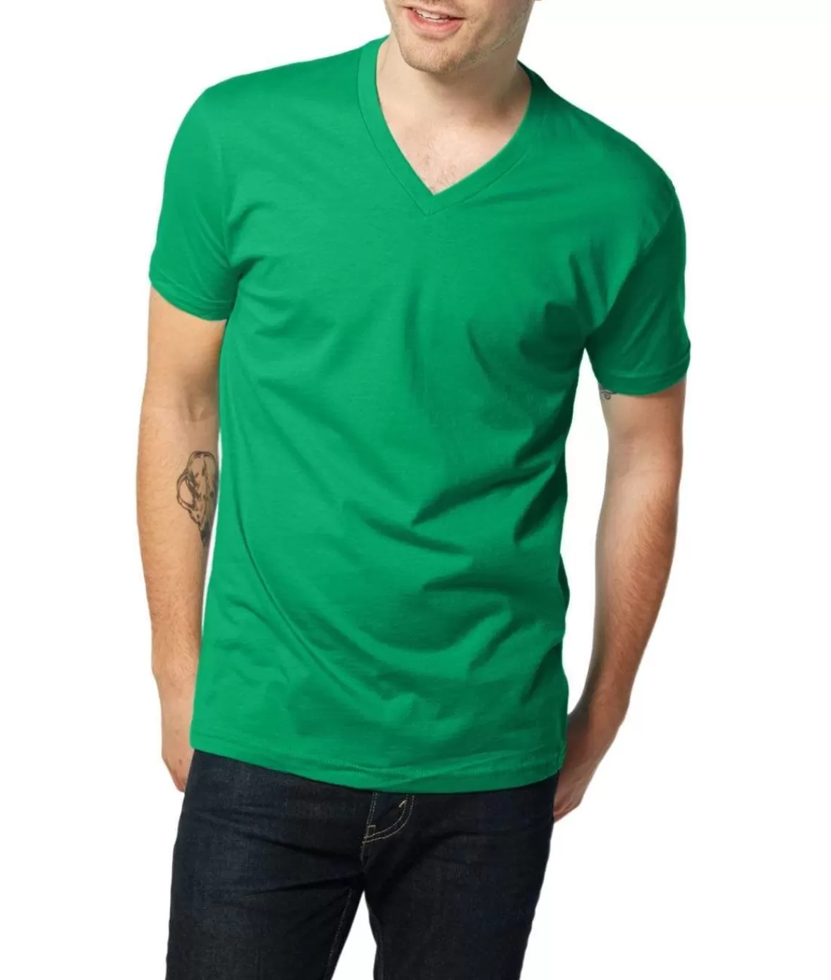 Men'S Ridiculously Soft Short Sleeve V-Neck 100% Cotton Shirt | Discontinued Colors | Nayked Apparel Sale