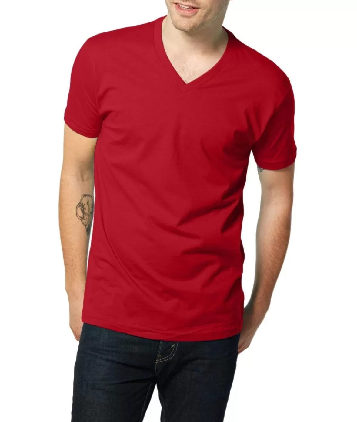 Men'S Ridiculously Soft Short Sleeve V-Neck 100% Cotton Shirt | Discontinued Colors | Nayked Apparel Sale