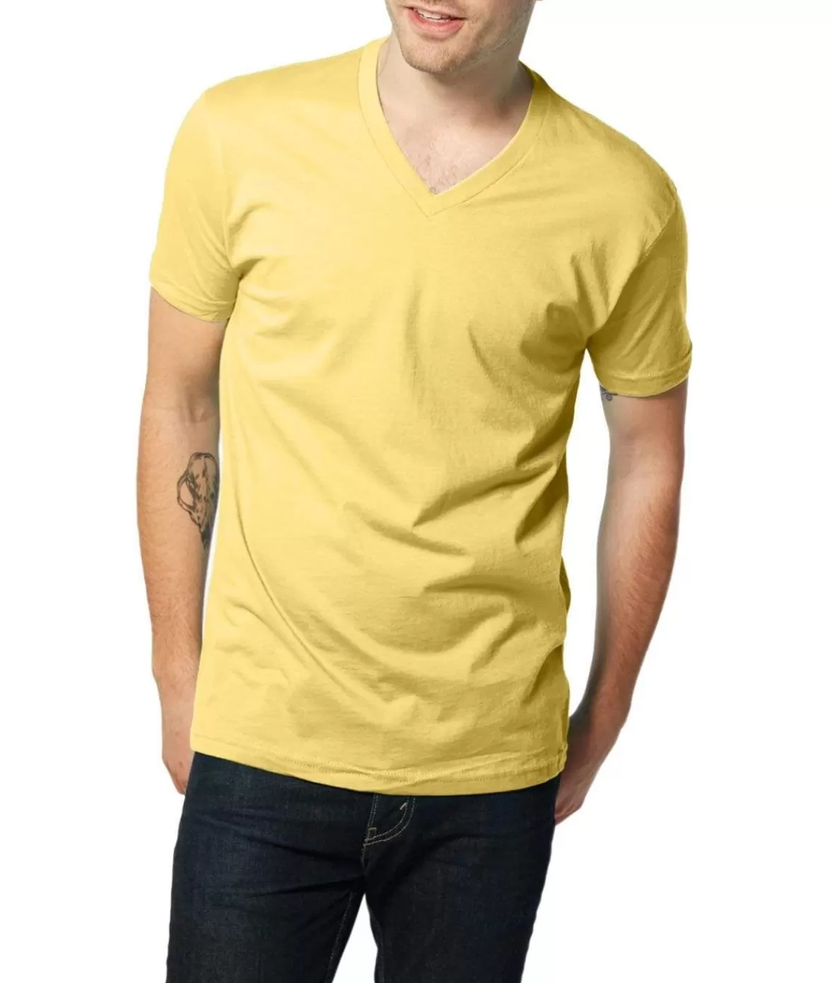Men'S Ridiculously Soft Short Sleeve V-Neck 100% Cotton Shirt | Discontinued Colors | Nayked Apparel Discount