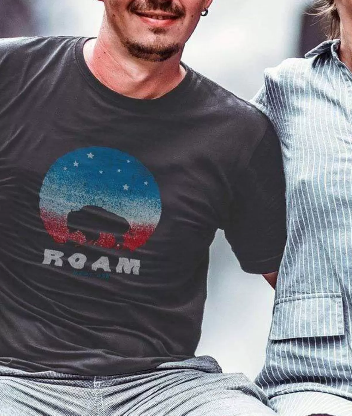 Men'S Ridiculously Soft Sueded Graphic Tee | Roam | Nayked Apparel Store