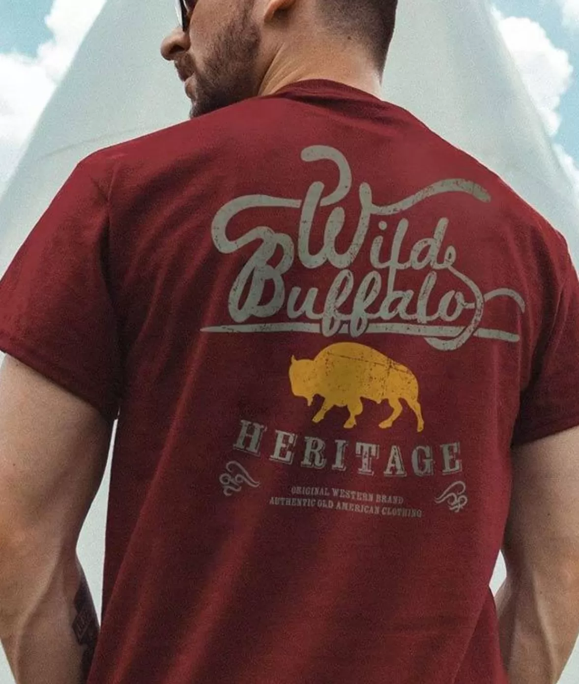 Men'S Ridiculously Soft Sueded Graphic Tee | Wild Buffalo | Nayked Apparel Store