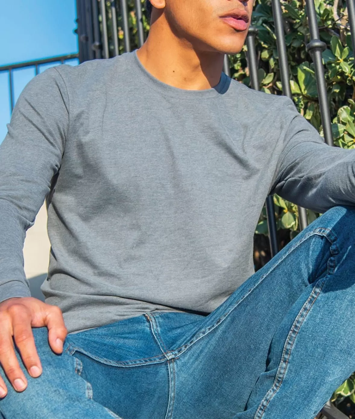 Men'S Ridiculously Soft Sueded Long Sleeve T-Shirt | Nayked Apparel Store