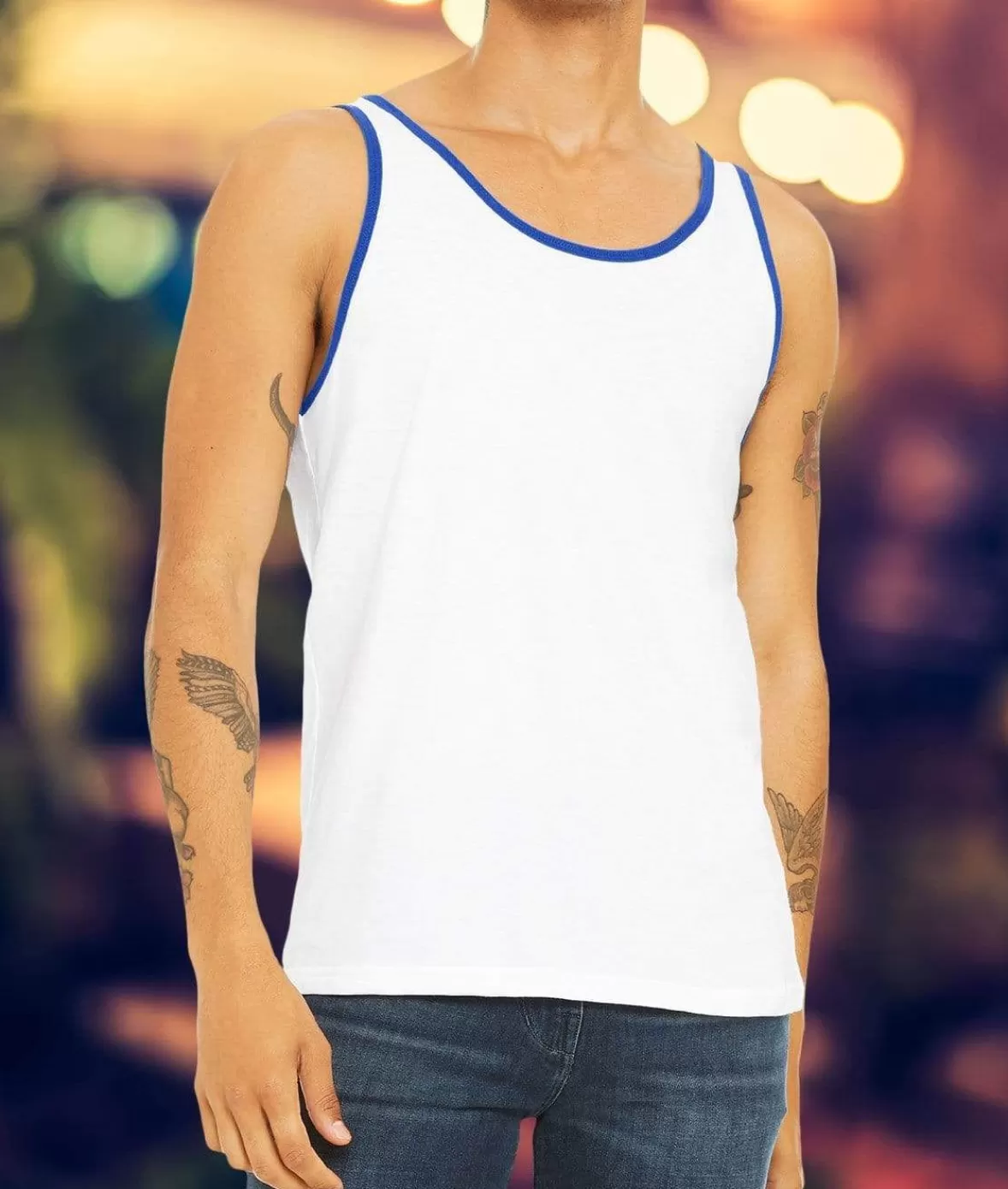 Men'S Ridiculously Soft Two-Tone Lightweight Tank Top | Nayked Apparel Flash Sale