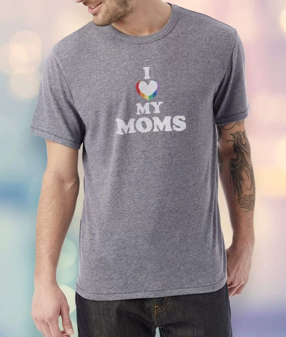 Men'S Ridiculously Soft Vintage Graphic T-Shirt | I Love My Moms | Nayked Apparel Sale